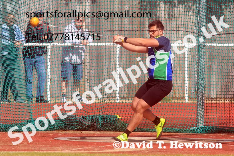 Senior Mens hammer, 2024 Northern Senior and Under-20s Track and Field Champs, Middlesbrough.  Photo: David T. Hewitson/Sports for All Pics
